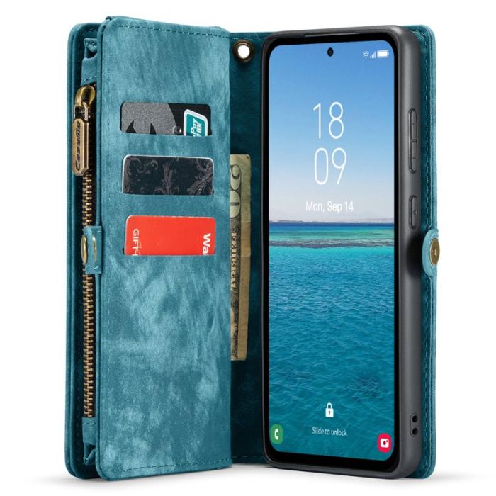 Caseme - CASEME 008 Fodral till Samsung Galaxy A55 5G - Läder Blå