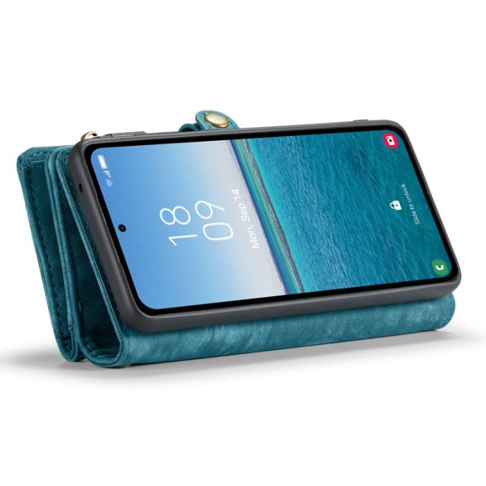 Caseme - CASEME 008 Fodral till Samsung Galaxy A55 5G - Läder Blå