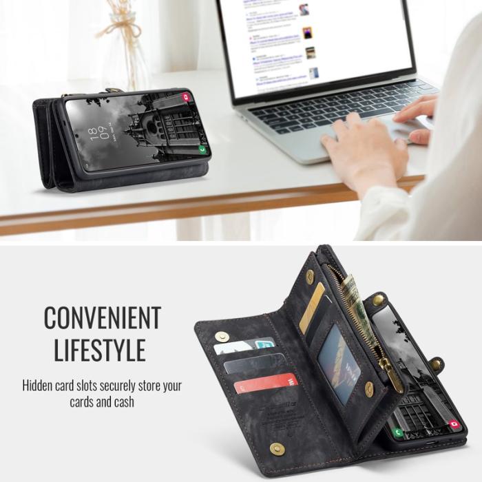 Caseme - CASEME 008 Fodral till Samsung Galaxy S24 FE - Läder Svart