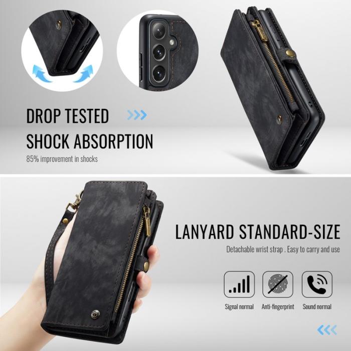 Caseme - CASEME 008 Fodral till Samsung Galaxy S24 FE - Läder Svart