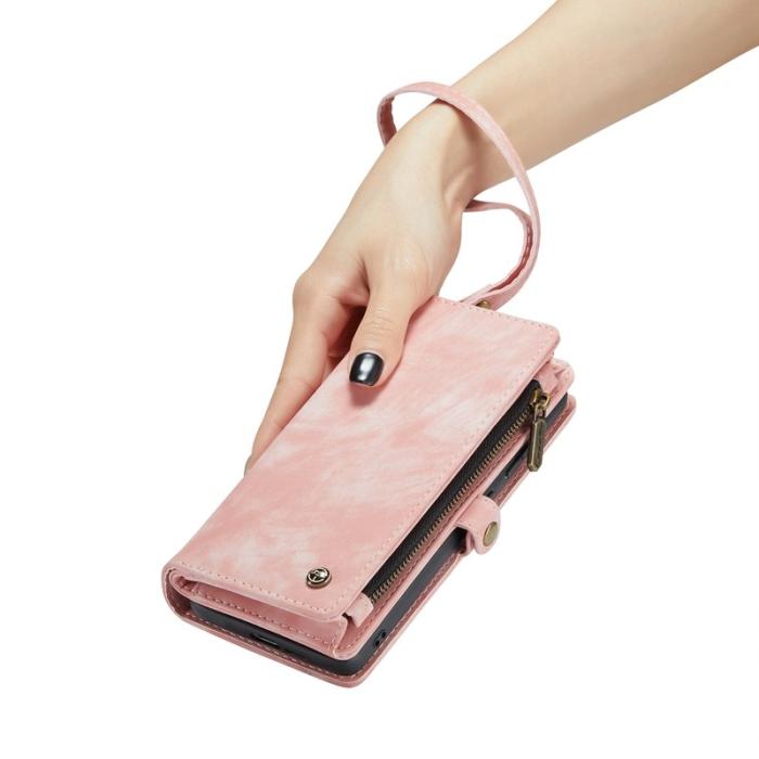 Caseme - CASEME 008 Fodral till Samsung Galaxy S24+ i läder - Rosa