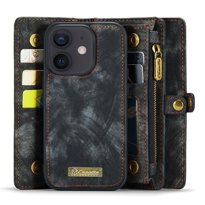 Caseme - CASEME 008 iPhone 12 Fodral med dragkedja och ställ - Svart