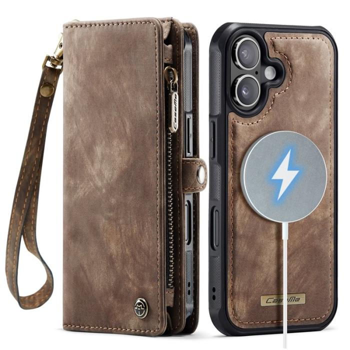 Caseme - CASEME 008 iPhone 17 Skal i Läder med Avtagbart Fodral - Brun