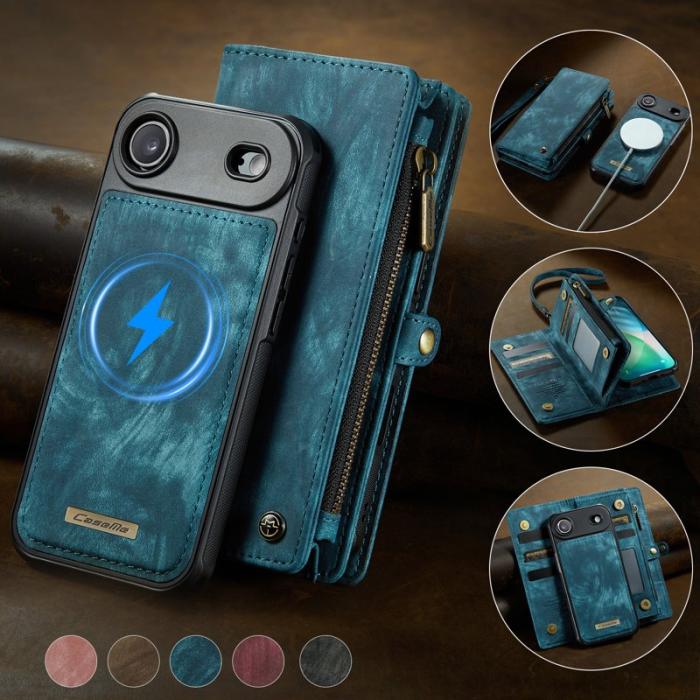 Caseme - CASEME 008 iPhone Air Fodral i Läder med Plånbok Blå