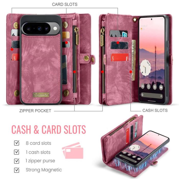 Caseme - CASEME 008 Läderfodral till Google Pixel 10 Pro - Röd