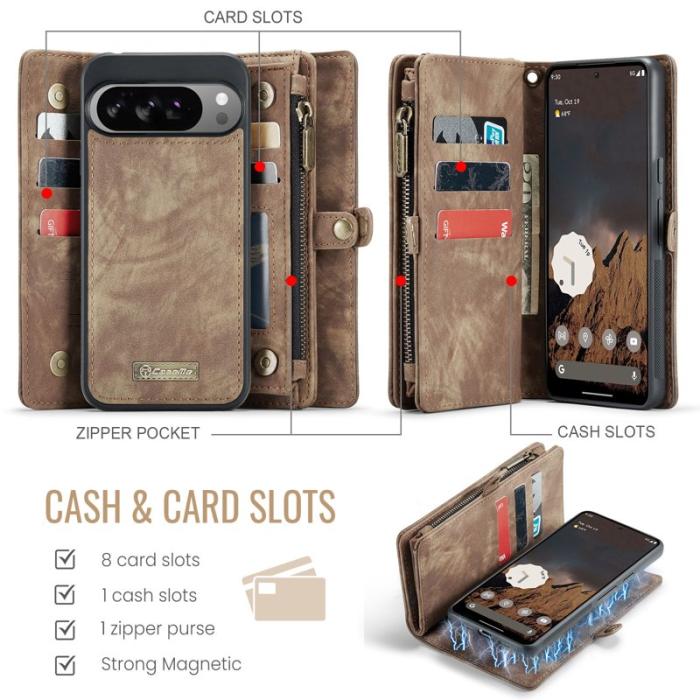 Caseme - CASEME 008 Läderfodral till Google Pixel 10 Pro XL - Brun