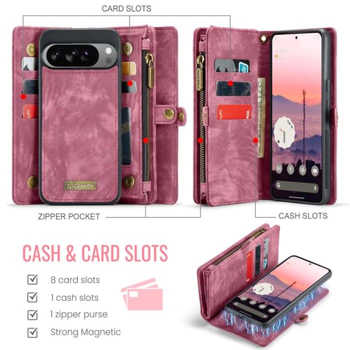 Caseme - CASEME 008 Läderfodral till Google Pixel 10 Pro XL - Röd