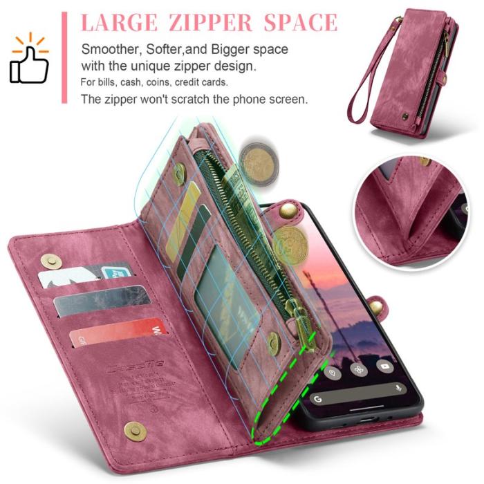 Caseme - CASEME 008 Läderfodral till Google Pixel 9 Pro XL - Röd