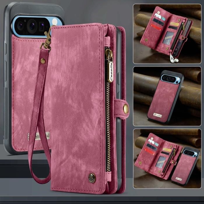 Caseme - CASEME 008 Läderfodral till Google Pixel 9 Pro XL - Röd