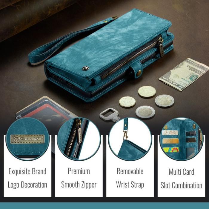 Caseme - CASEME 008 Läderfodral till Google Pixel 9a med Plånbok Blå