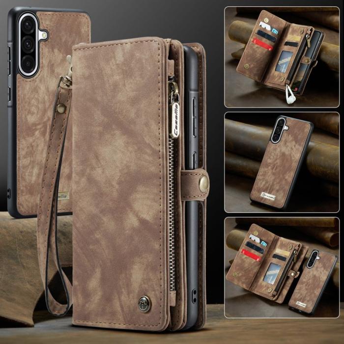 Caseme - CASEME Plånboksfodral Konstläder till Samsung Galaxy A17 5G - Brun