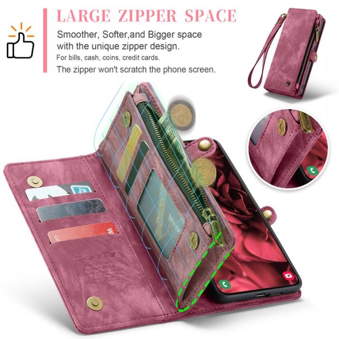 Caseme - CASEME 008 Läderfodral till Samsung Galaxy S24 - Röd