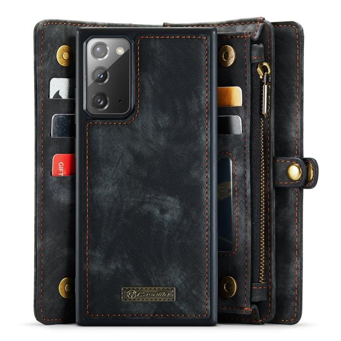 Caseme - CASEME 008 Multi-funktionell 2-i-1 Plånbok Samsung Galaxy Note20 - Svart