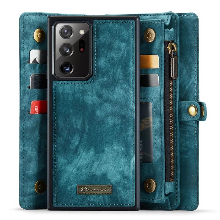 Caseme - CASEME 008 Multi-funktionell 2-i-1 Plånbok Samsung Galaxy Note20 Ultra Blå