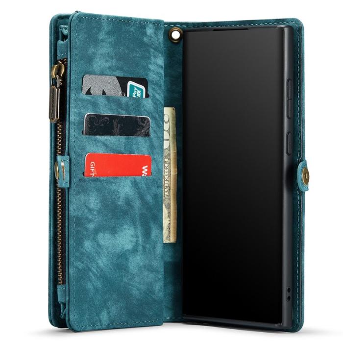 Caseme - CASEME 008 Multi-funktionell 2-i-1 Plånbok Samsung Galaxy Note20 Ultra Blå
