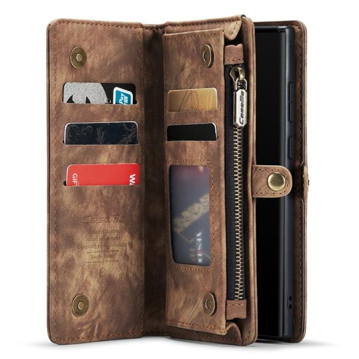 Caseme - CASEME 008 Multi-funktionell 2-i-1 Plånbok Samsung Galaxy Note20 Ultra Brun