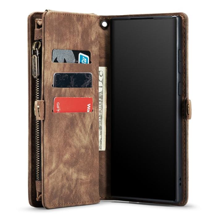 Caseme - CASEME 008 Multi-funktionell 2-i-1 Plånbok Samsung Galaxy Note20 Ultra Brun