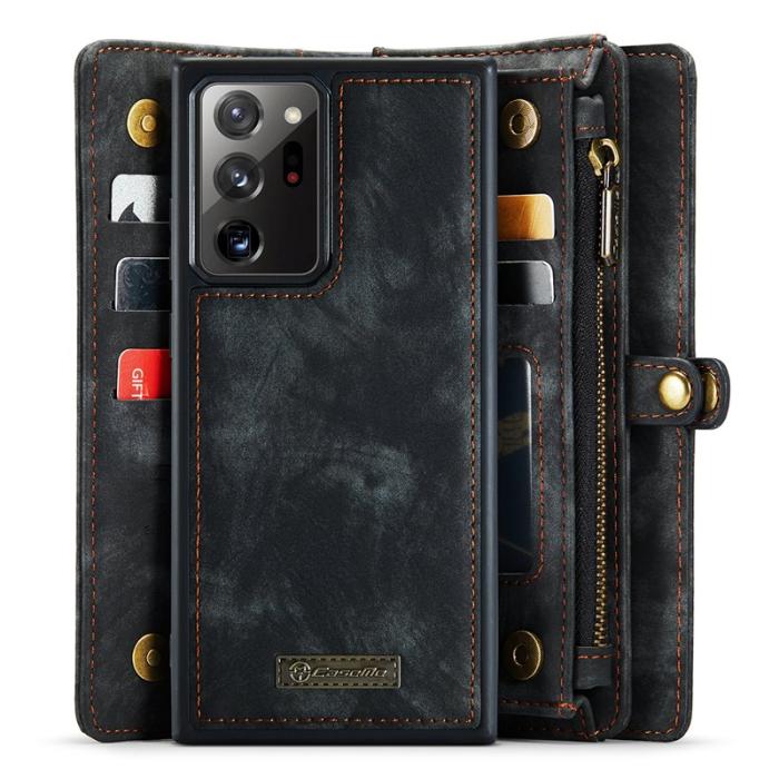 Caseme - CASEME 008 Multi-funktionell 2-i-1 Plånbok Samsung Galaxy Note20 Ultra - Svart