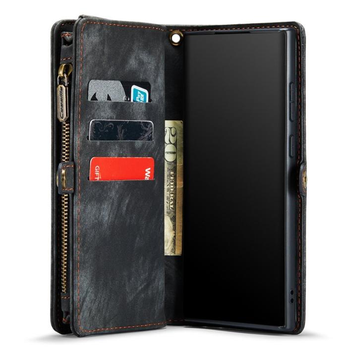 Caseme - CASEME 008 Multi-funktionell 2-i-1 Plånbok Samsung Galaxy Note20 Ultra - Svart