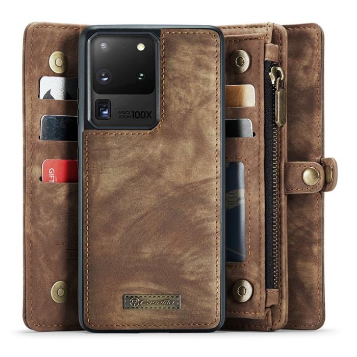 Caseme - CASEME 008 PU Läderfodral för Samsung Galaxy S20 Ultra - Brun