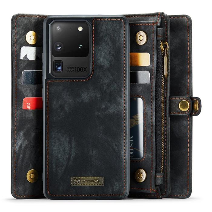 Caseme - CASEME 008 PU Läderfodral till Samsung Galaxy S20 Ultra - Svart