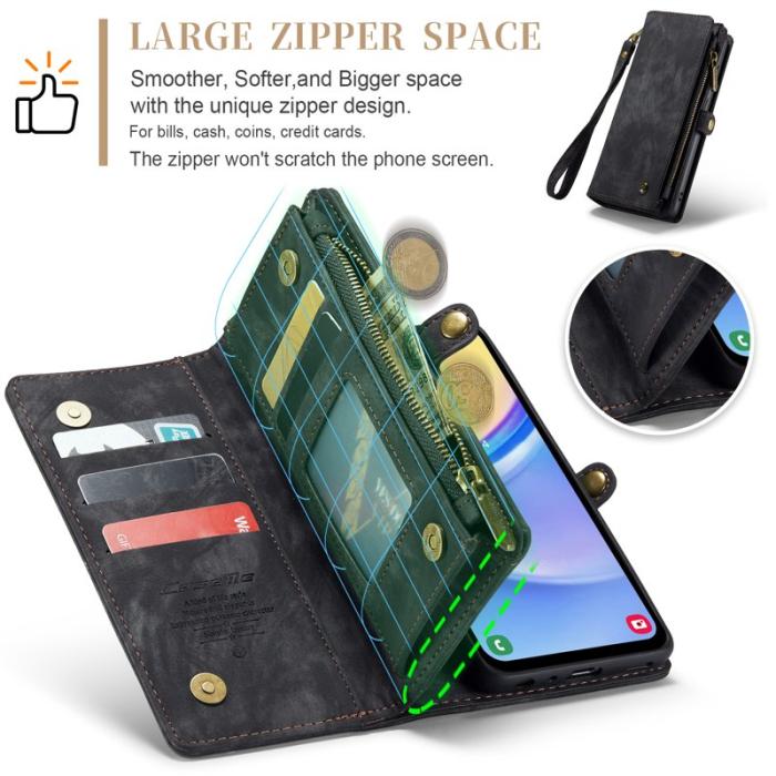 Caseme - CASEME 008 Samsung Galaxy A16 5G Fodral Läder Svart