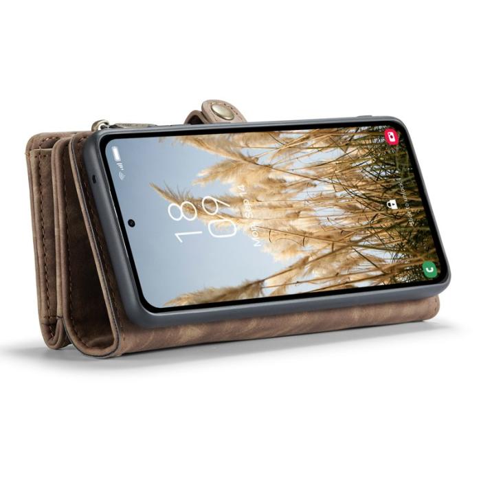 Caseme - CASEME 008 Samsung Galaxy A35 5G Fodral Läder med Rem - Brun