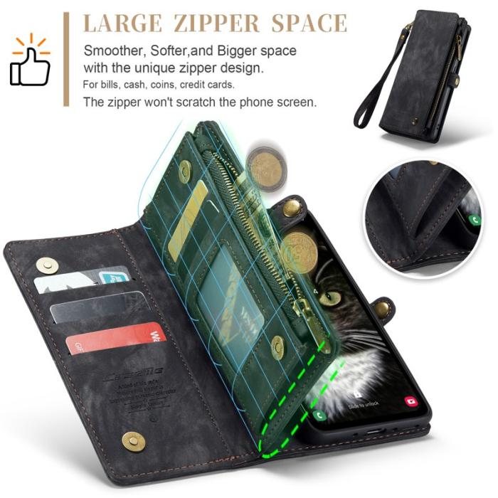 Caseme - CASEME 008 Samsung Galaxy A35 5G Fodral Läder Svart