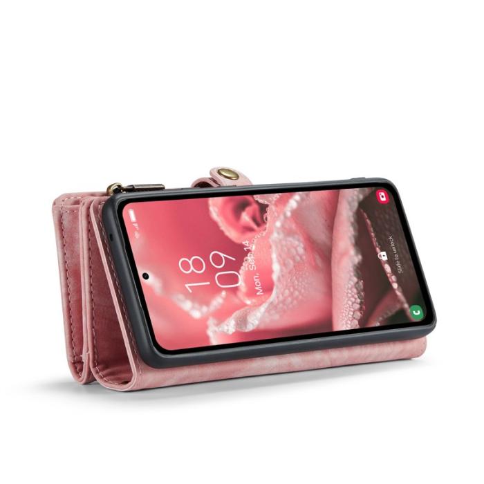 Caseme - CASEME 008 Samsung Galaxy A36 5G Fodral Läder med Plånbok Rosa