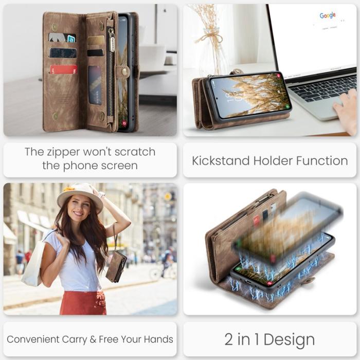 Caseme - CASEME 008 Samsung Galaxy A36 5G Skal Läder Fodral Brun