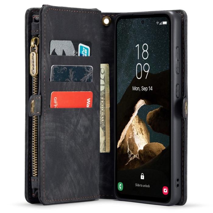Caseme - CASEME 008 Samsung Galaxy A55 5G Fodral Läder Svart