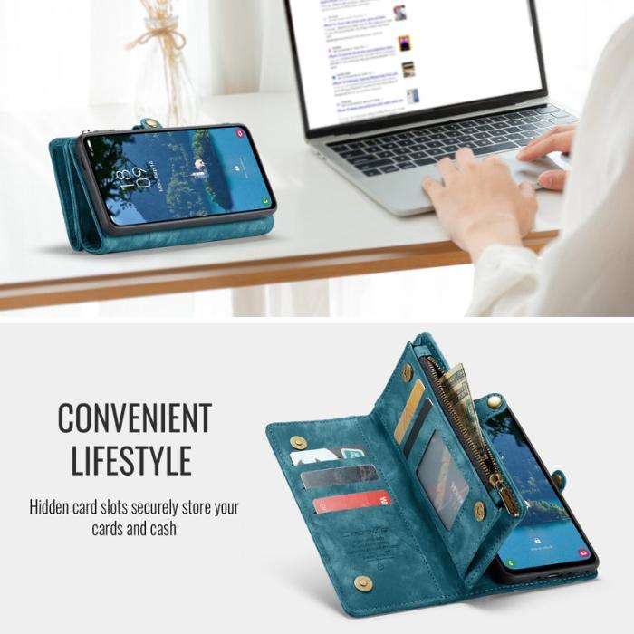 Caseme - CASEME 008 Samsung Galaxy A56 5G Skal Läder Fodral Blå