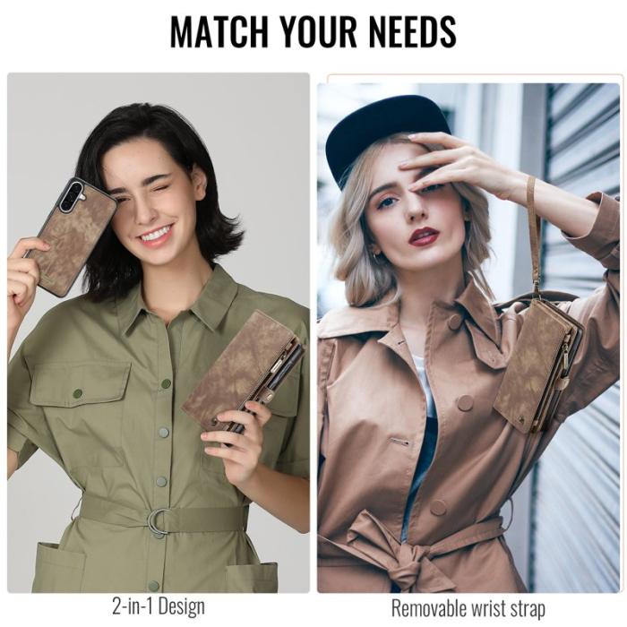 Caseme - CASEME 008 Samsung Galaxy A56 5G Skal Läder Fodral Brun