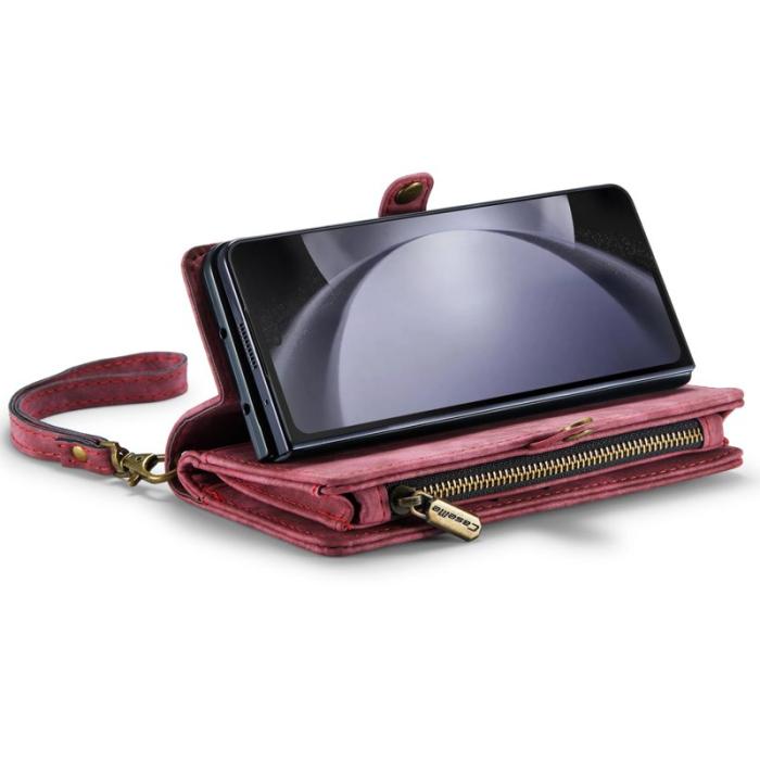 Caseme - CASEME 008 Samsung Galaxy Z Fold6 Fodral Läder Röd