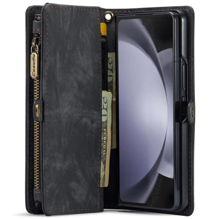 Caseme - CASEME 008 Samsung Galaxy Z Fold6 Plånboksfodral Konstläder Svart