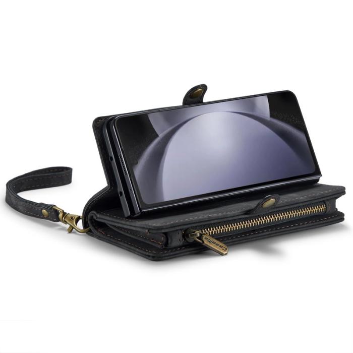 Caseme - CASEME 008 Samsung Galaxy Z Fold6 Plånboksfodral Konstläder Svart