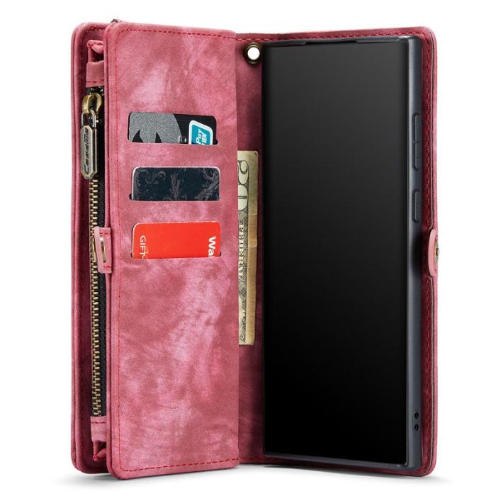 Caseme - CASEME 008 Series 2-in-1 Plånbokskal Samsung Galaxy Note20 Ultra Röd
