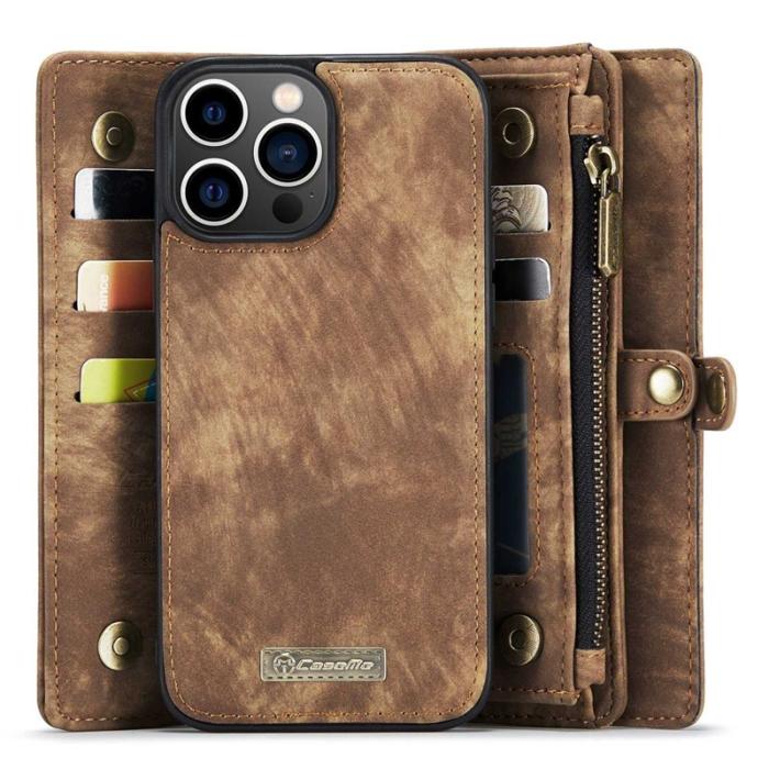 Caseme - CASEME 008 Series iPhone 14 Pro Fodral PU Läder Brun
