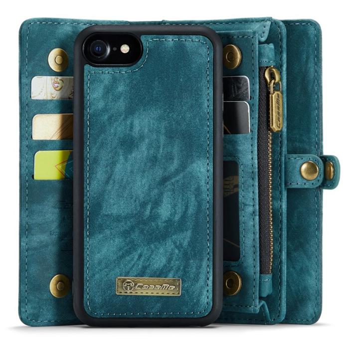 Caseme - CASEME 008 Series iPhone 6/6s/7/8/SE Fodral med Ställ - Blå