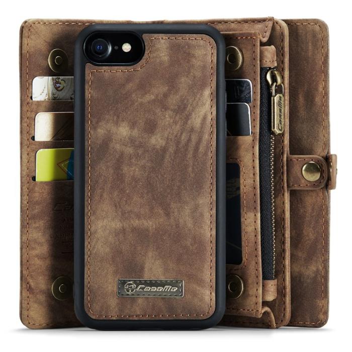 Caseme - CASEME 008 Series iPhone 6/6s/7/8/SE Fodral med Ställ - Brun