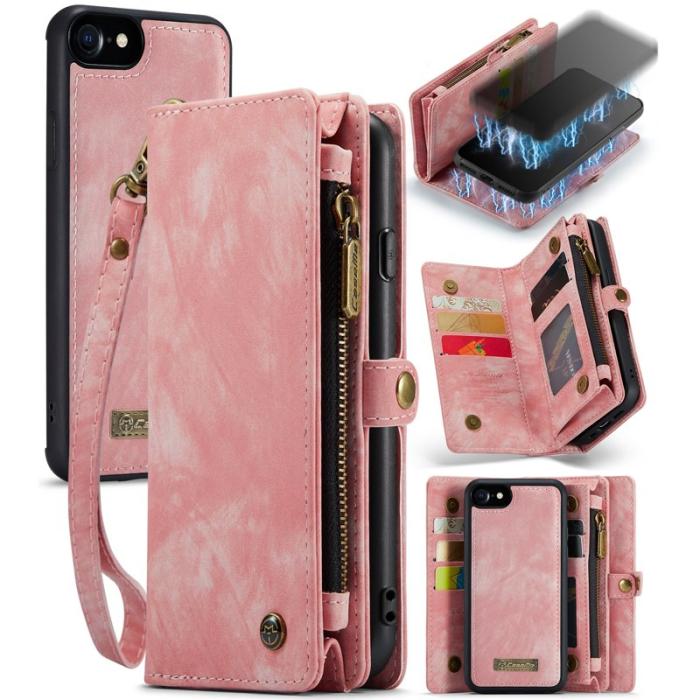 Caseme - CASEME 008 Series iPhone 6/6s/7/8/SE Fodral med Ställ - Rosa