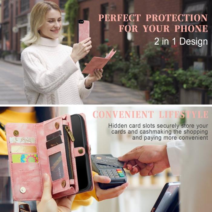Caseme - CASEME 008 Series iPhone 6/6s/7/8/SE Fodral med Ställ - Rosa