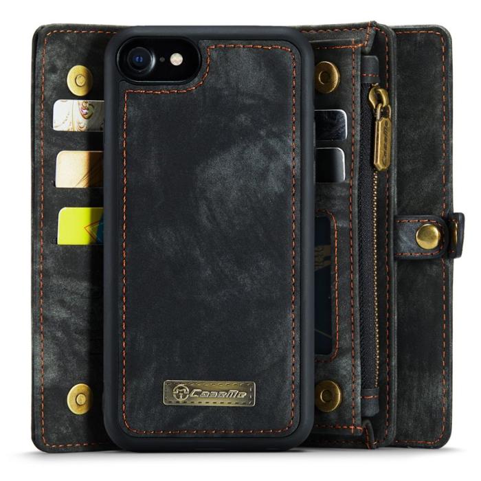 Caseme - CASEME 008 Series iPhone 6/6s/7/8/SE Fodral med Ställ - Svart