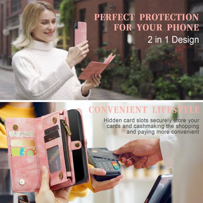 Caseme - CASEME 008 Series iPhone X/XS Skal med Fodral - Rosa