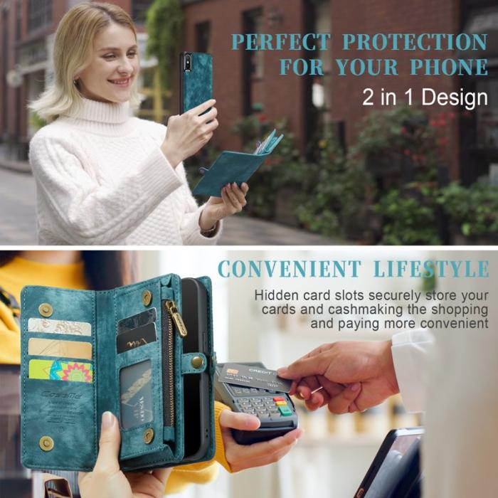 Caseme - CASEME 008 Series iPhone X/XS Skal med Plånbok - Grön