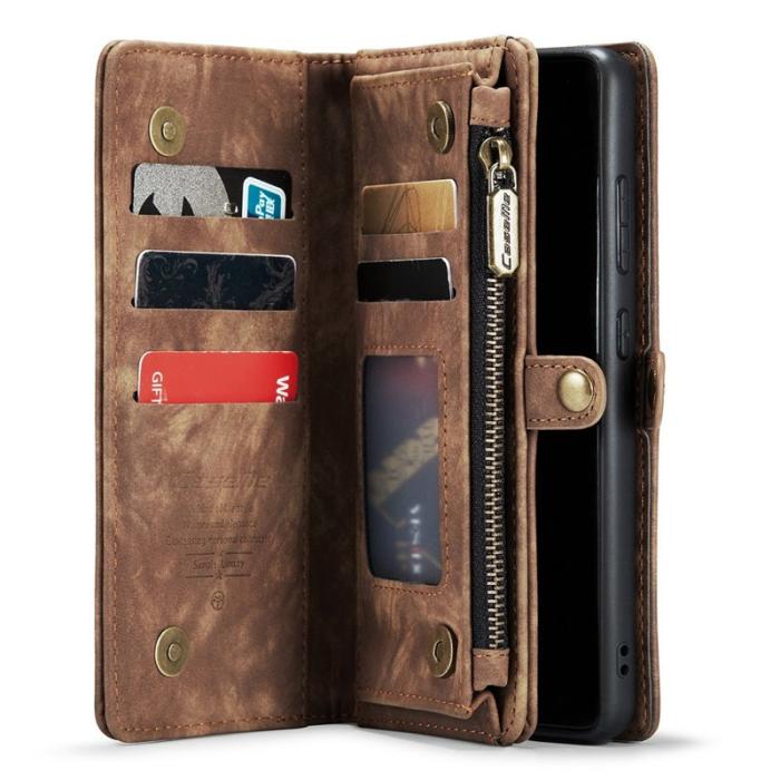 Caseme - CASEME 008 Series Multi-function Wallet Skal för Samsung Galaxy S20 FE - Brun