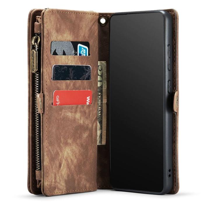 Caseme - CASEME 008 Series Multi-function Wallet Skal för Samsung Galaxy S20 FE - Brun