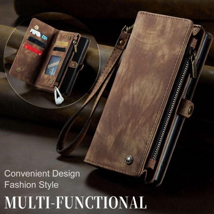 Caseme - CASEME 008 Series Multi-function Wallet Skal för Samsung Galaxy S20 FE - Brun