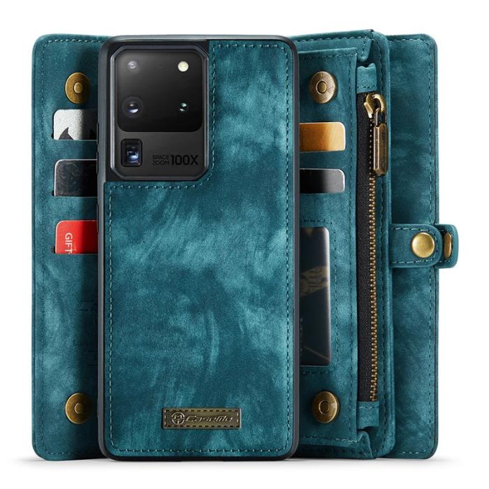 Caseme - CASEME 008 Series PU Läderfodral Samsung Galaxy S20 Ultra Blå