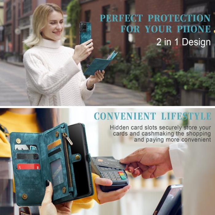 Caseme - CASEME 008 Series PU Läderfodral Samsung Galaxy S20 Ultra Blå